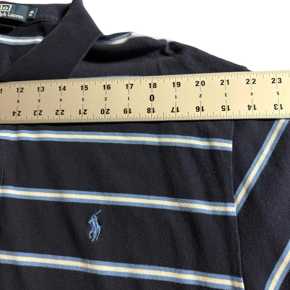 Polo Ralph Lauren‎ men’s size 2XL blue striped short sleeve polo
